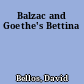 Balzac and Goethe's Bettina