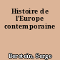 Histoire de l'Europe contemporaine