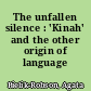 The unfallen silence : 'Kinah' and the other origin of language
