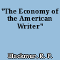 "The Economy of the American Writer"