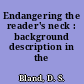 Endangering the reader's neck : background description in the novel