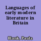 Languages of early modern literature in Britain