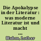 Die Apokalypse in der Literatur : was moderne Literatur ist und macht - Goethe, Döblin, Handke