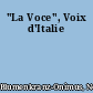 "La Voce", Voix d'Italie