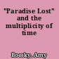 "Paradise Lost" and the multiplicity of time