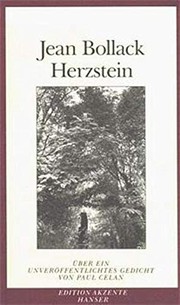 Herzstein : über ein unveröffentlichtes Gedicht von Paul Celan