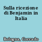 Sulla ricezione di Benjamin in Italia
