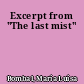 Excerpt from "The last mist"