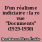 D'un réalisme indiciaire : la re vue "Documents" (1929-1930)