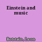 Einstein and music