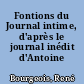 Fontions du Journal intime, d'après le journal inédit d'Antoine Métral