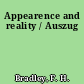 Appearence and reality / Auszug