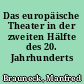 Das europäische Theater in der zweiten Hälfte des 20. Jahrhunderts