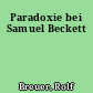 Paradoxie bei Samuel Beckett