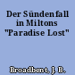 Der Sündenfall in Miltons "Paradise Lost"
