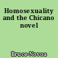 Homosexuality and the Chicano novel