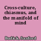 Cross-culture, chiasmus, and the manifold of mind