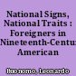 National Signs, National Traits : Foreigners in Nineteenth-Century American Literature