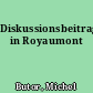 Diskussionsbeitrag in Royaumont