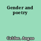 Gender and poetry