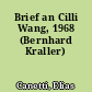 Brief an Cilli Wang, 1968 (Bernhard Kraller)
