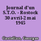 Journal d'un S.T.O. - Rostock 30 avril-2 mai 1945