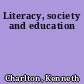 Literacy, society and education