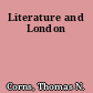Literature and London