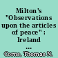 Milton's "Observations upon the articles of peace" : Ireland under English eyes