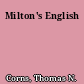Milton's English