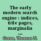 The early modern search engine : indices, title pages, marginalia and contents
