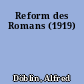 Reform des Romans (1919)