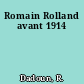 Romain Rolland avant 1914