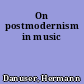 On postmodernism in music