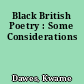 Black British Poetry : Some Considerations