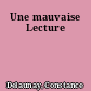 Une mauvaise Lecture