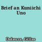 Brief an Kuniichi Uno