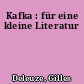 Kafka : für eine kleine Literatur