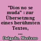 "Dios no se muda" : zur Übersetzung eines berühmten Textes, der Teresa von Avila zugeschrieben wird