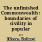 The unfinished Commonwealth : boundaries of civility in popular Australian fiction of the first Commonwealth decade