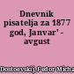 Dnevnik pisatelja za 1877 god, Janvar' - avgust