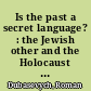 Is the past a secret language? : the Jewish other and the Holocaust in Iurii Vynnychuk's novel 'Tango of death'