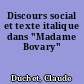 Discours social et texte italique dans "Madame Bovary"