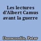 Les lectures d'Albert Camus avant la guerre