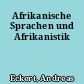 Afrikanische Sprachen und Afrikanistik