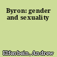 Byron: gender and sexuality