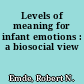 Levels of meaning for infant emotions : a biosocial view