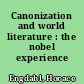 Canonization and world literature : the nobel experience (2008)