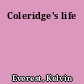 Coleridge's life