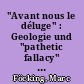 "Avant nous le déluge" : Geologie und "pathetic fallacy" bei Chateaubriand und Leopardi